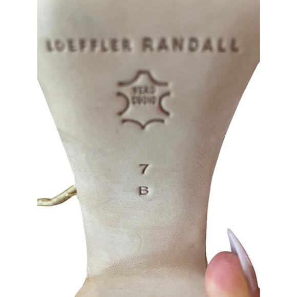 Loeffler Randall Fea braided woven platform neutral beige natural heel 7 - Picture 14 of 16